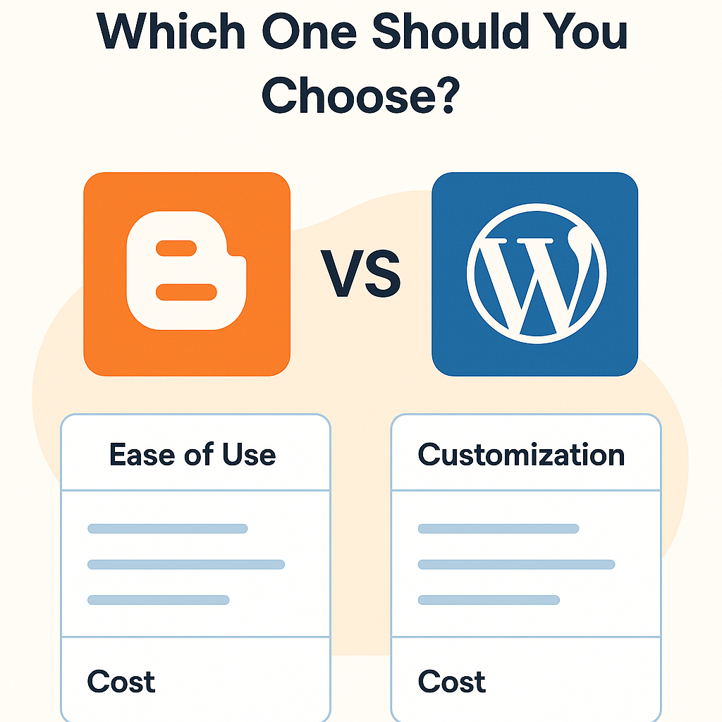 Which one should you choose blogger and WordPress ?