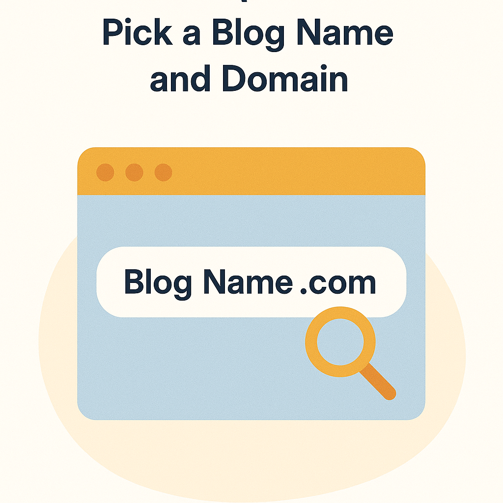 Pick a blog name and domain.