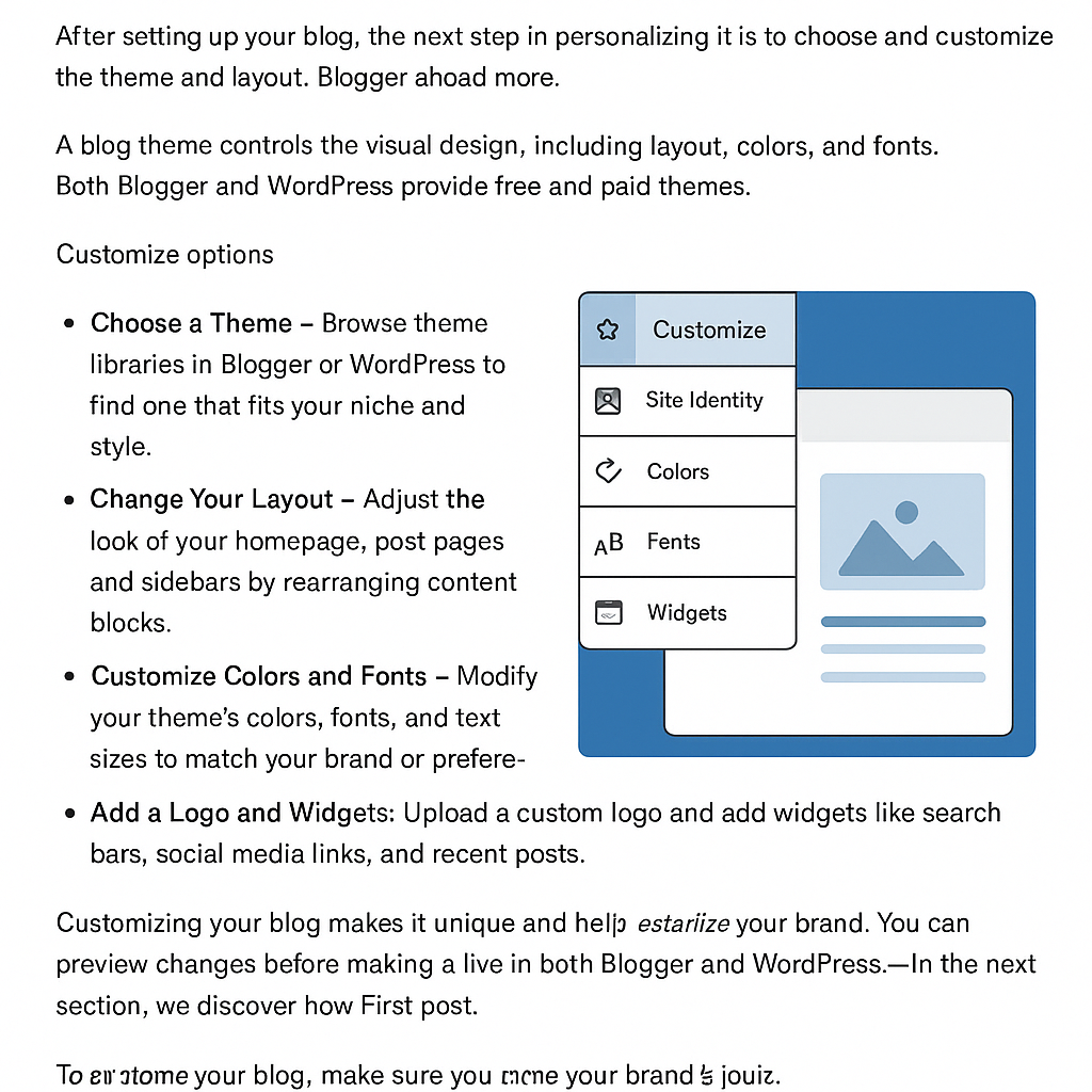 Customize Your Blog Theme and Layout