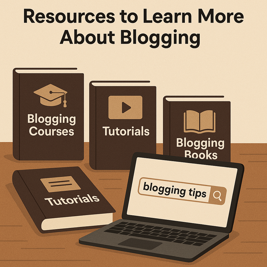 Resources to learn more about blogging