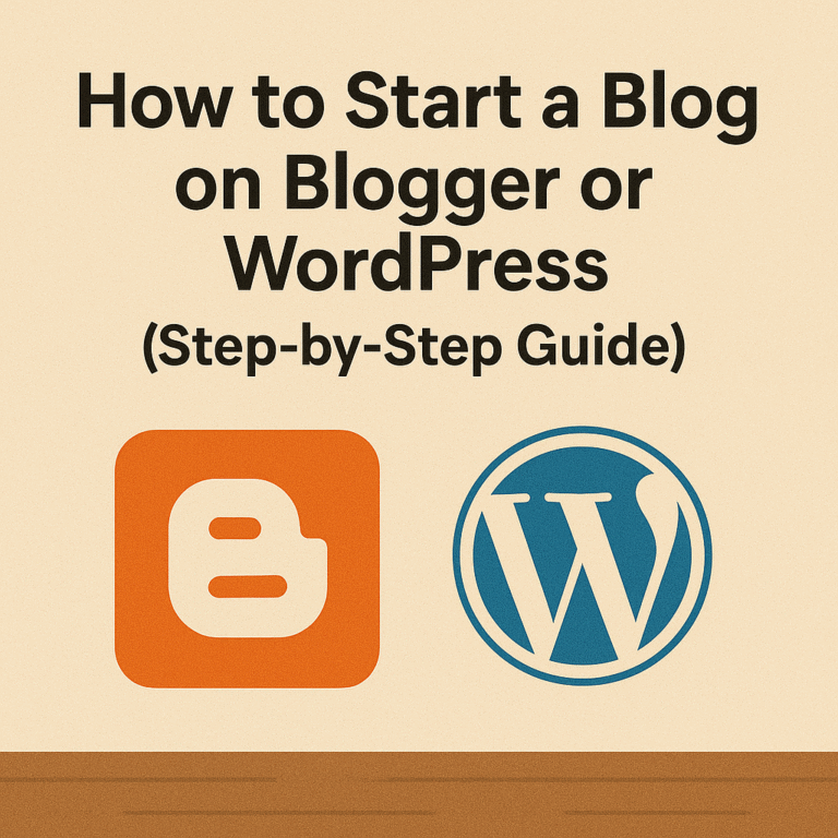 How to start a blog on Blogger or WordPress?